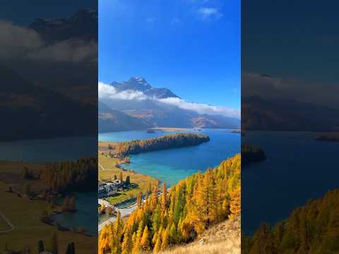 📍 Lake Sils, Switzerland 🍂🇨🇭 #switzerland #mountains #schweiz