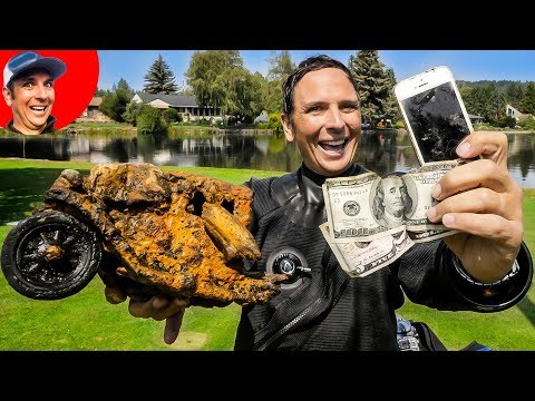 Found Wallet with $105, Credit Cards and 2 iPhones in River while Scuba Diving (Returned to Owner) Video