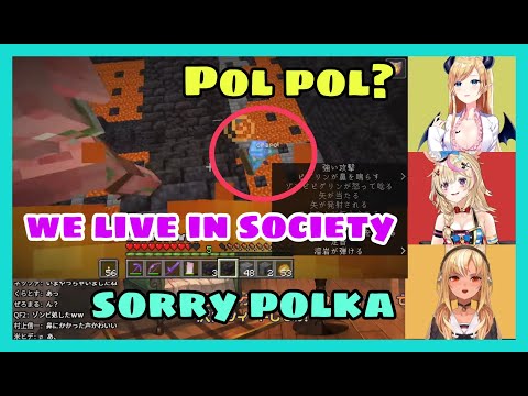 Shiranui Flare and Bullied Polka  With Choco Overwhelming Cuteness | Minecraft [Hololive/En Sub]