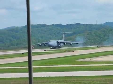 C-5 Galaxy Landing at CRW, Yeager Airport, Charleston WV