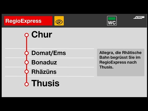 RhB/Rhätische Bahn Ansagen | RE Chur - Thusis | BoJa Ansagen