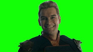 Homelander smiling while camera flashes go off — The Boys green screen