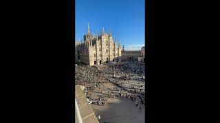 Duomo View from Hotel Glamore Milan Italy