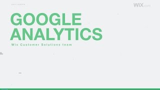 WiX website - Google Analytics