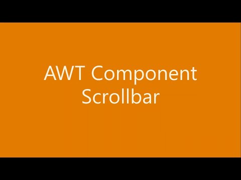 Java Awt Scrollbar