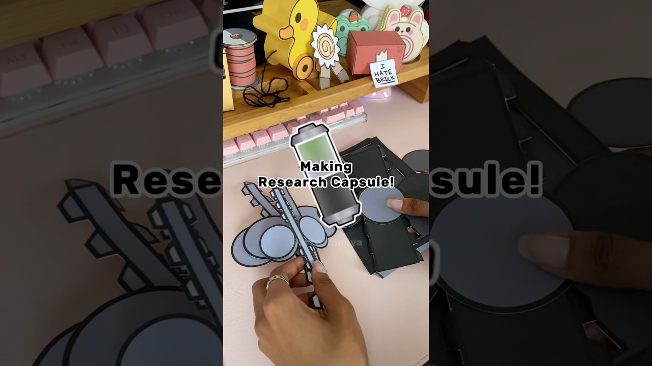 Making Research Capsule! 🖤 #dandysworld #papercraft #paperdiy #craftideas #diy #craft