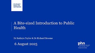 A Bite-sized Introduction to Public Health