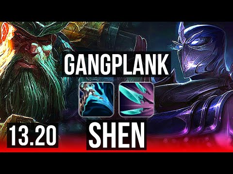 GP vs SHEN (TOP) | 3.4M mastery, 6/0/1, 1700+ games, Dominating | EUW Grandmaster | 13.20