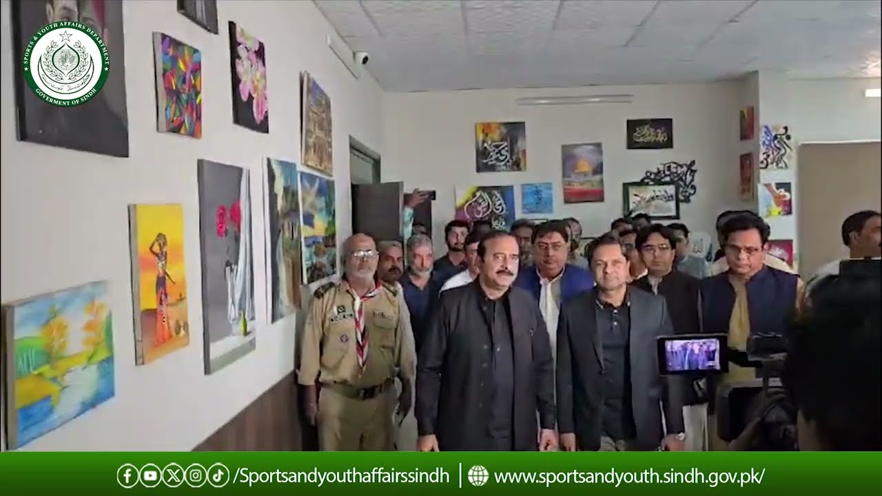 Commissioner Karachi Syed Hasan Naqvi and Secretary Sports & Youth Affairs Abdul Aleem Lashari visit