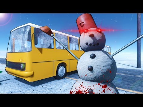 The Zombie Snowmen are Out to Get Me in the New Long Drive Bus Update!