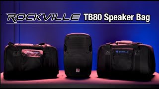 All About Your Rockville TB80 Lightweight Rugged Speaker Bag Carry Case For 8 DJ PA Speakers