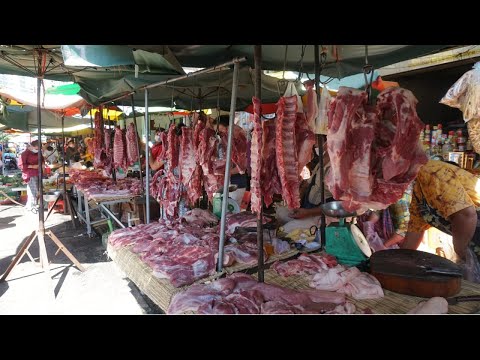 Morning Daily Life Style at Phsa Orussey - Morning Food Market Scenes @Orussey Market