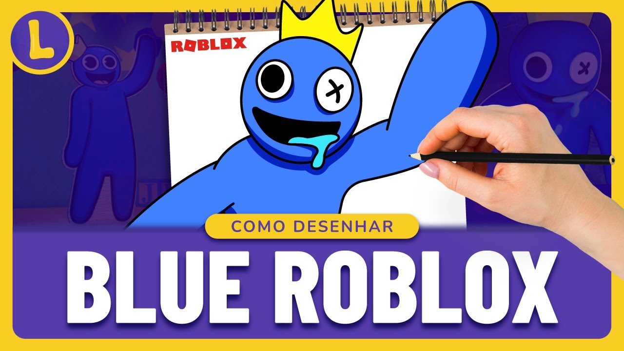 Como DESENHAR o BLUE do RAINBOW FRIENDS (ROBLOX) | Cómo DIBUJAR a BLUE ROBLOX | DRAWING BLUE ROBLOX
