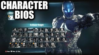 Batman: Arkham Knight All Character Bios / Profiles