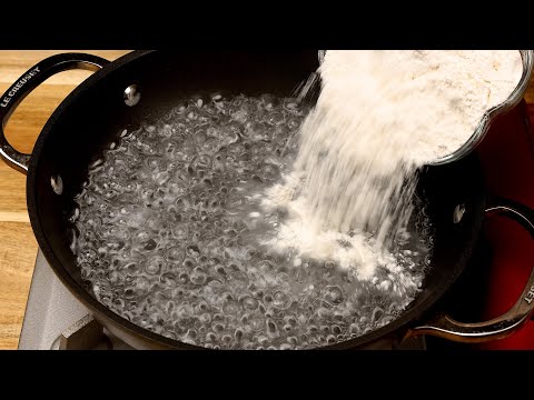 Just Pour Hot Water into Flour! No Yeast. No Oven. You Can Make This Everyday!