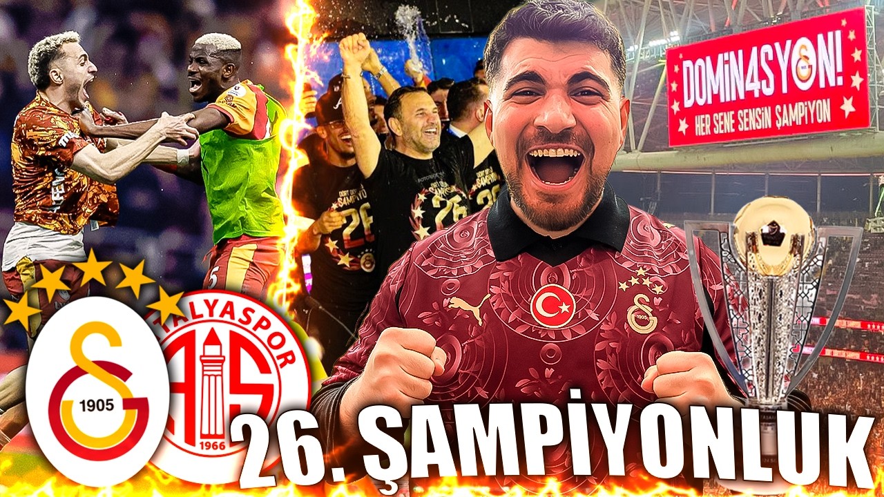 GALATASARAY’IN 26. KEZ ŞAMPİYON OLDUĞU AN! | Galatasaray 4-2 Antalyaspor Stad Vlog