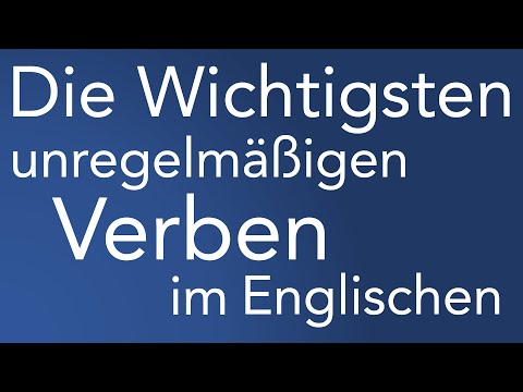 50 most important English verbs - irregular verbs in English with their principal parts