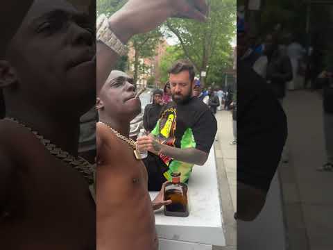 Adam22 taking shots with Bobby Shmurda #bobbyshmurda #adam22 #nyc #nojumper #viral #shorts