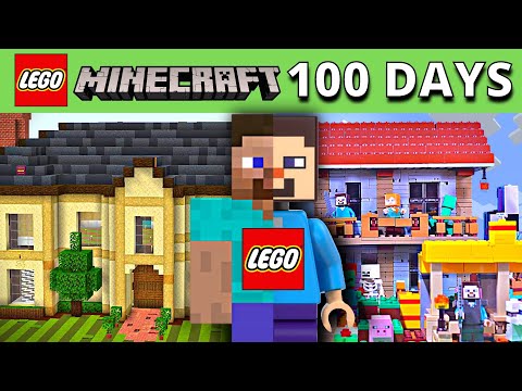 Spending 100 Days Building LEGO Minecraft…