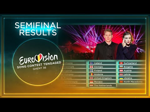 Eurovision Song Contest Tengaged 36 - Semifinals Results