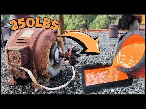 250 LB Motor Melt Down - Huge Copper Ingots - ASMR Metal Melting - Trash To Treasure - CI Coins