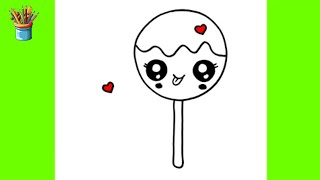 Cute Lollipop Candy Drawing | Easy and Fun Drawing for Kids - Drawing Tutorial