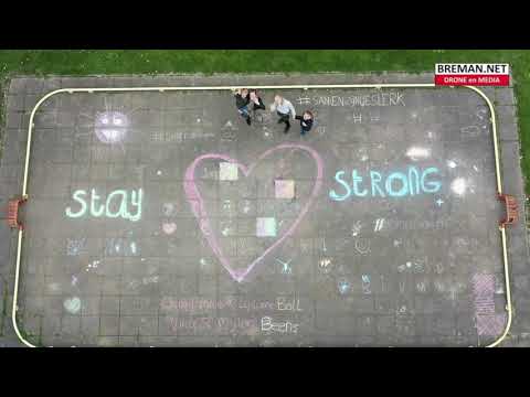 14-04-2020 Straattekeningen tijdens Corona en bevrijding in Genemuiden