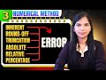 3 Types Of Error In Numerical Analysis Error Analysis Numerical Methods