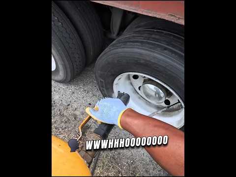 Finally Struggling On An Outside Tire Pt. 2 #tires #mechanic #pov #automobile #truck #foryou #fyp