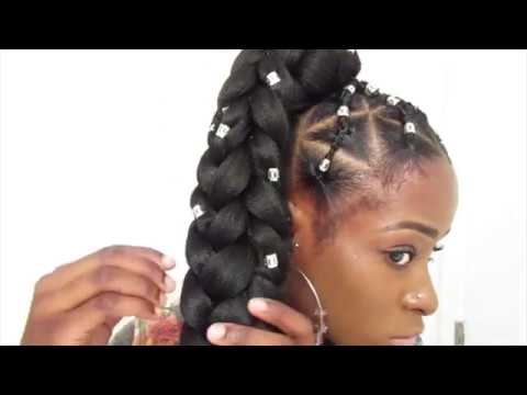 grown ish yara shahidi jumbo box braids rubber band method