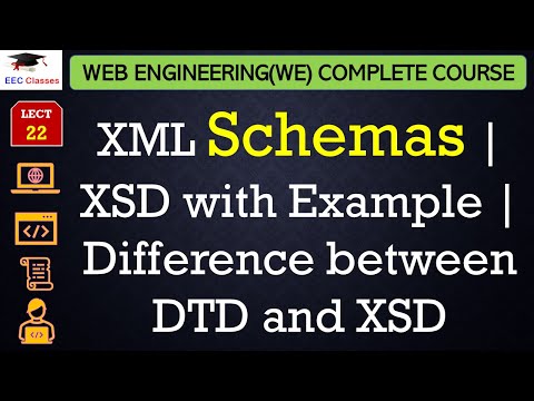 L22: XML Schemas | XSD with Example | Difference between DTD and XSD | Web Technology Lectures