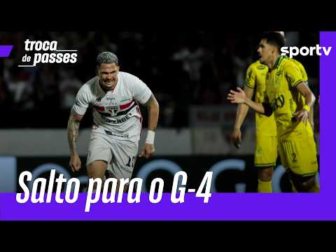 SÃO PAULO VENCE O MIRASSOL E ENCOSTA NOS LÍDERES DO BRASILEIRÃO | TROCA DE PASSES | sportv