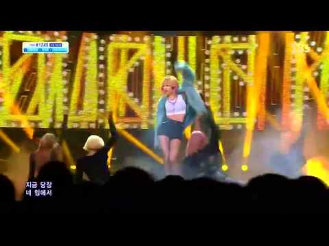 131110 Trouble Maker - Now - Inkigayo  - Hyuna & Hyunseung