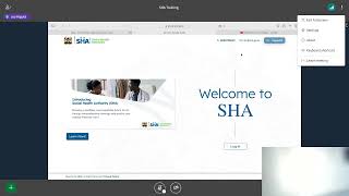 SHA Provider Portal Training