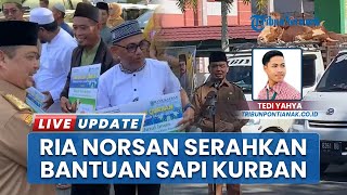 Jelang Idul Adha, Gubernur Kalbar Ria Norsan Serahkan secara Simbolis Sapi Kurban di Masjid An-Na'im