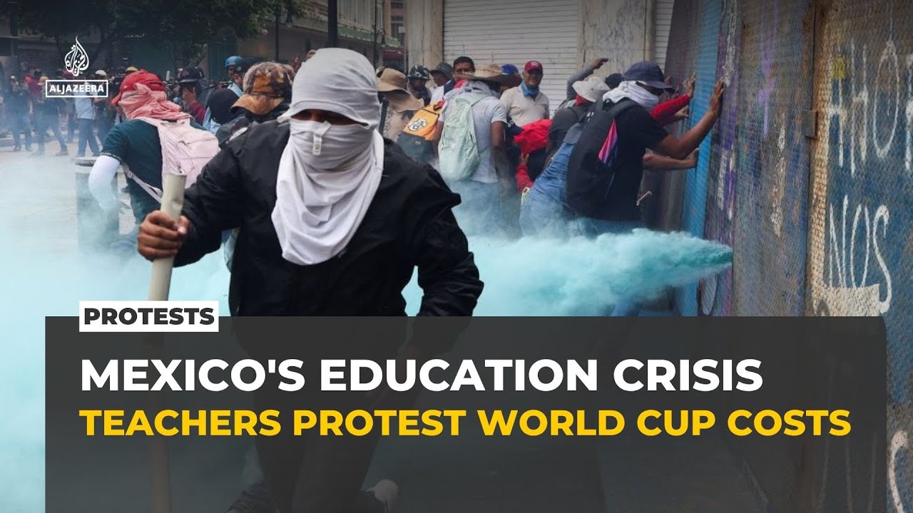 Mexican police fire tear gas at teachers protesting World Cup spending