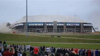 Texas Stadium Demolition - Dallas Cowboys demolish old stadium for new palace.