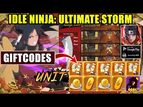 Idle Ninja Ultimate Storm & 4 Giftcodes - Free 40 Summon Naruto RPG Android