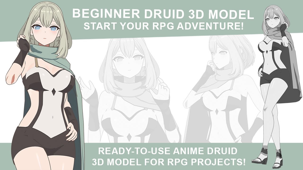 ANIME - Beginner Druid RPG 3D Model