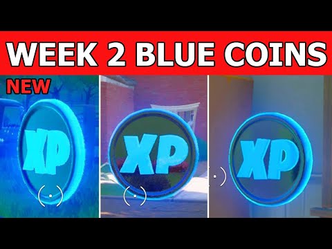 All 3 Blue XP Coins Locations Week 2! - All Blue Xp Coins Week 2 Fortnite Chapter 2 Season 4