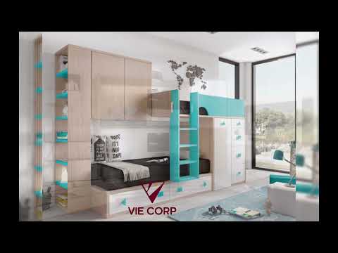 THIẾT KẾ THI CÔNG GIƯỜNG TẦNG CHO KHÔNG GIAN NHỎ HẸP, GIƯỜNG TÂNG CHO EM BÉ