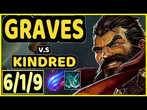 CUZZ (GRAVES) vs KINDRED - 6/1/9 KDA JUNGLE CHALLENGER GAMEPLAY - KR
