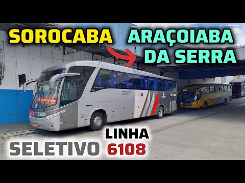 RÁPIDO LUXO CAMPINAS - Sorocaba x Araçoiaba da Serra (Linha 6108 - Sorocaba x Tatuí) #viagem 
