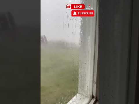 A powerful windstorm with hail hit Cañuelas, Buenos Aires Province, Argentina 🇦🇷.
