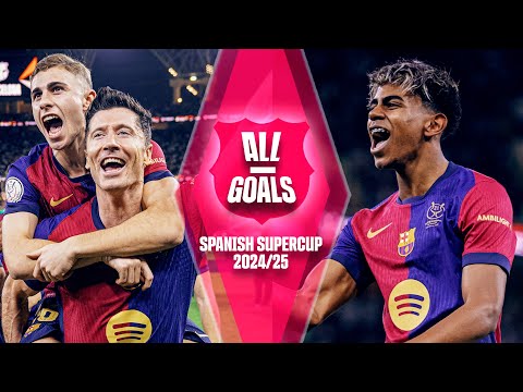 ALL FC BARCELONA GOALS IN THE SPANISH SUPERCUP 2024/25 🔵🔴