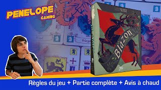 BLAZON -  Règles du jeu, Partie complète, Avis à chaud ! avec La Barriqueadés !