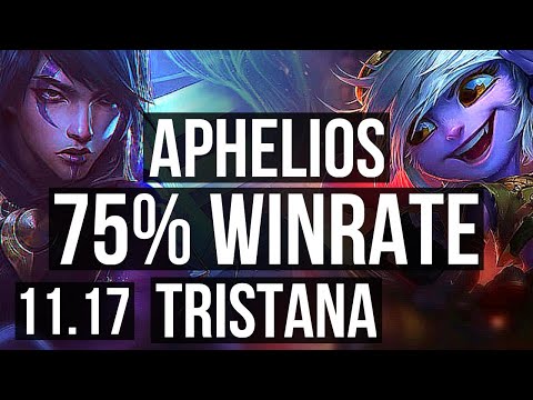 APHELIOS & Nami vs TRISTANA & Blitzcrank (ADC) | 75% winrate, 11/1/1 | BR Master | v11.17