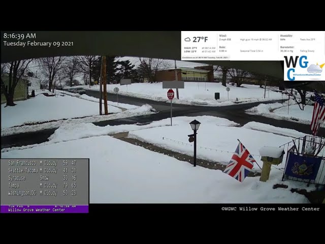 Live webcam view of Willow Grove Weather Center Street Cam
