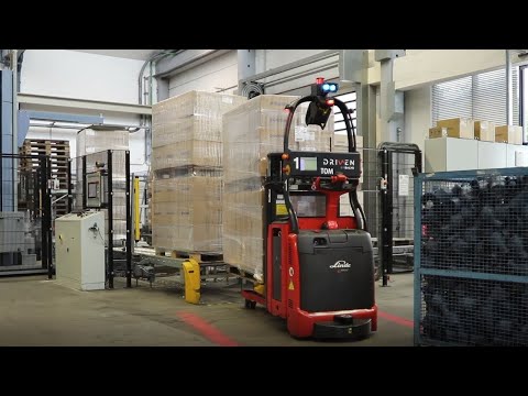 Automation solutions with Linde L-MATIC pallet stackers [Customer Video] - Linde Material Handling