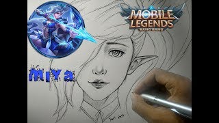 How to draw MIYA mobile legend | speed draw